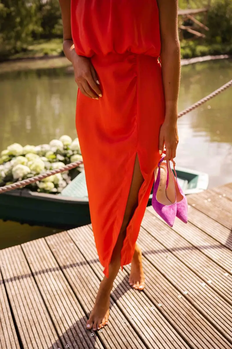 Women's Breathable Cotton Midi Dress | Polished Elegant Summer Style
