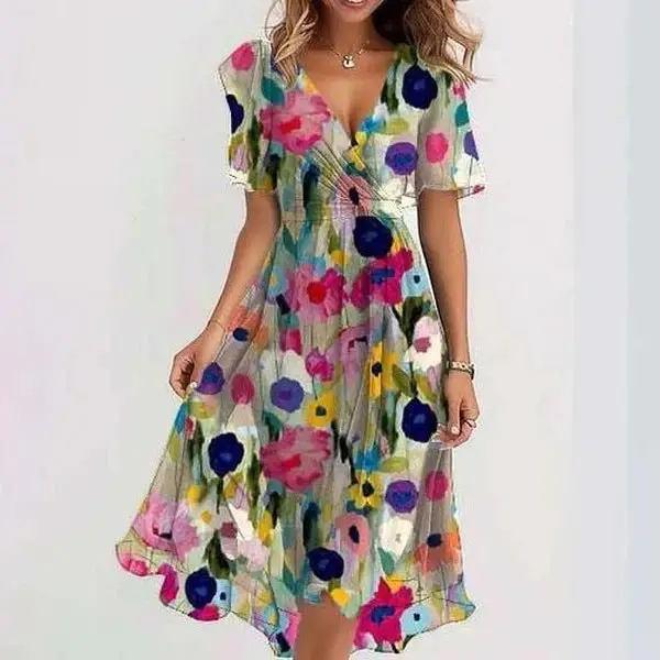 Women's Breathable Cotton Summer Dress | Flowing Lightweight Casual Outfit