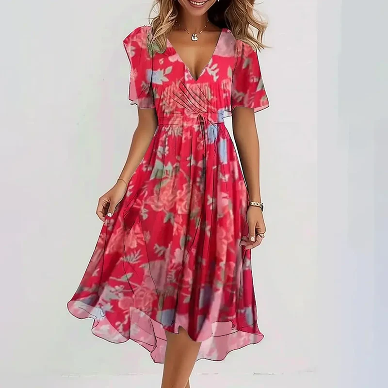 Women's Breathable Cotton Summer Dress | Flowing Lightweight Casual Outfit