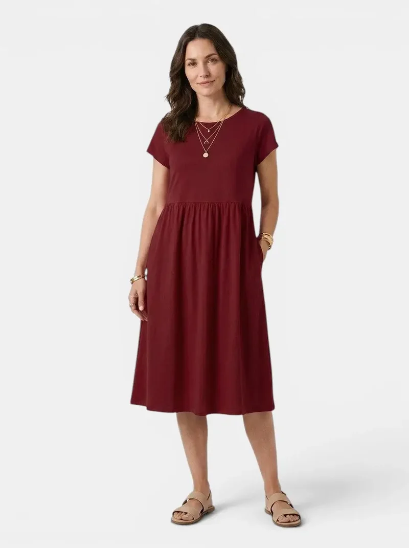 Women's Soft Cotton Summer Dress | Relaxed Fit Casual Everyday Wear