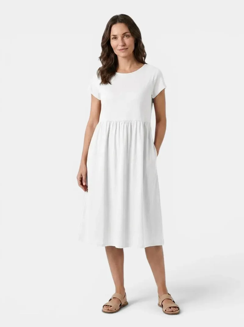 Women's Soft Cotton Summer Dress | Relaxed Fit Casual Everyday Wear