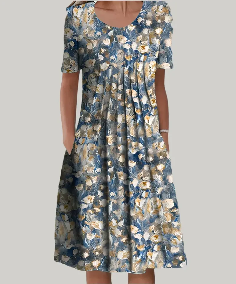 Women's Soft Midi Dress | Elegant Flowy Summer Dress