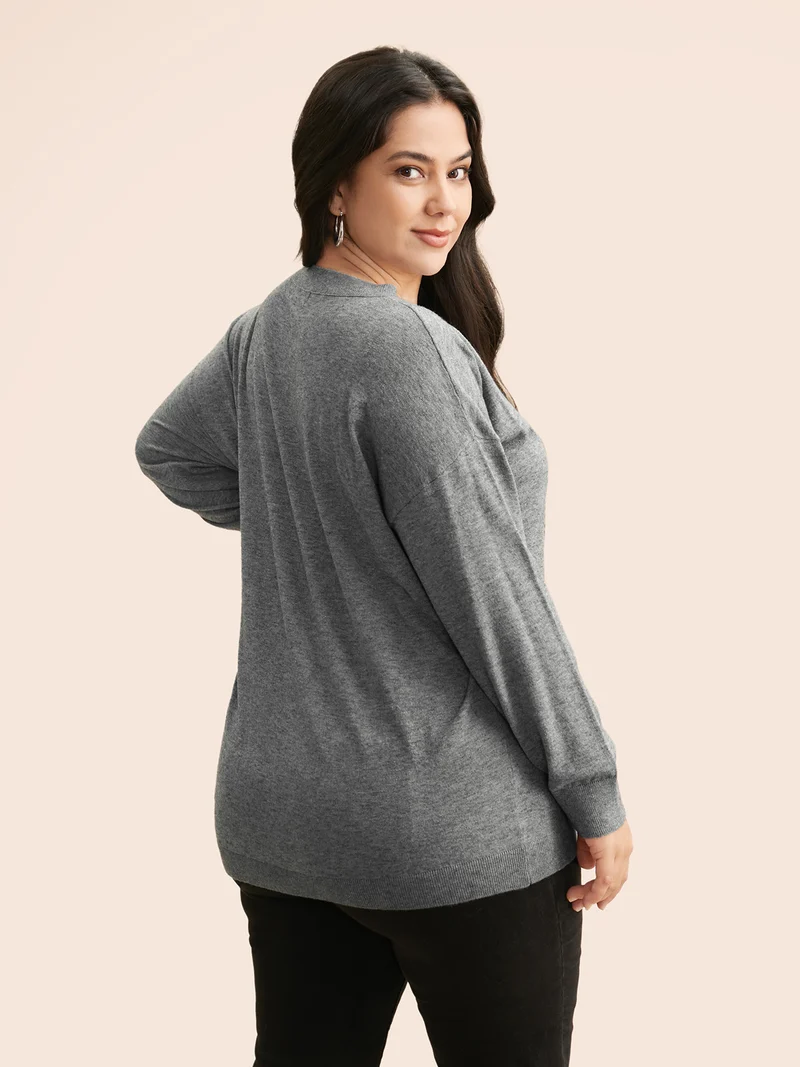 Supersoft Drop Shoulder V-Neck Top