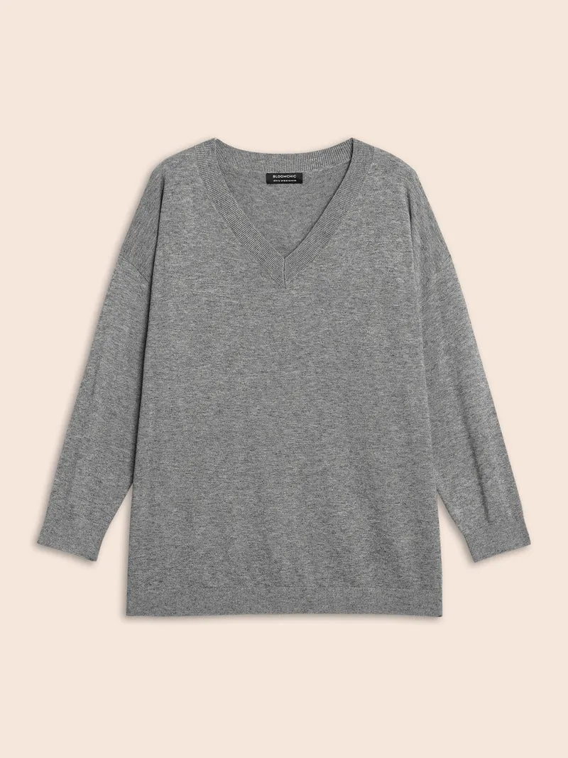 Supersoft Drop Shoulder V-Neck Top