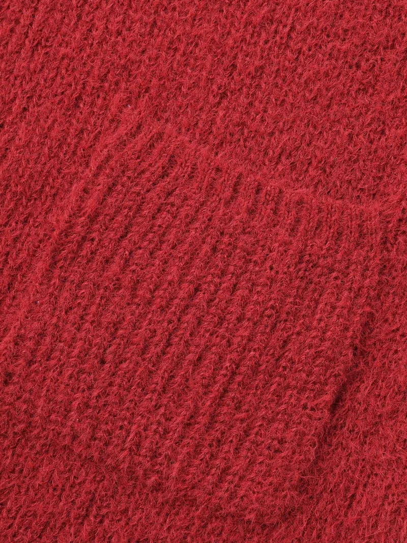 Mink-Hair Feel Pockets Open Front Cardigan