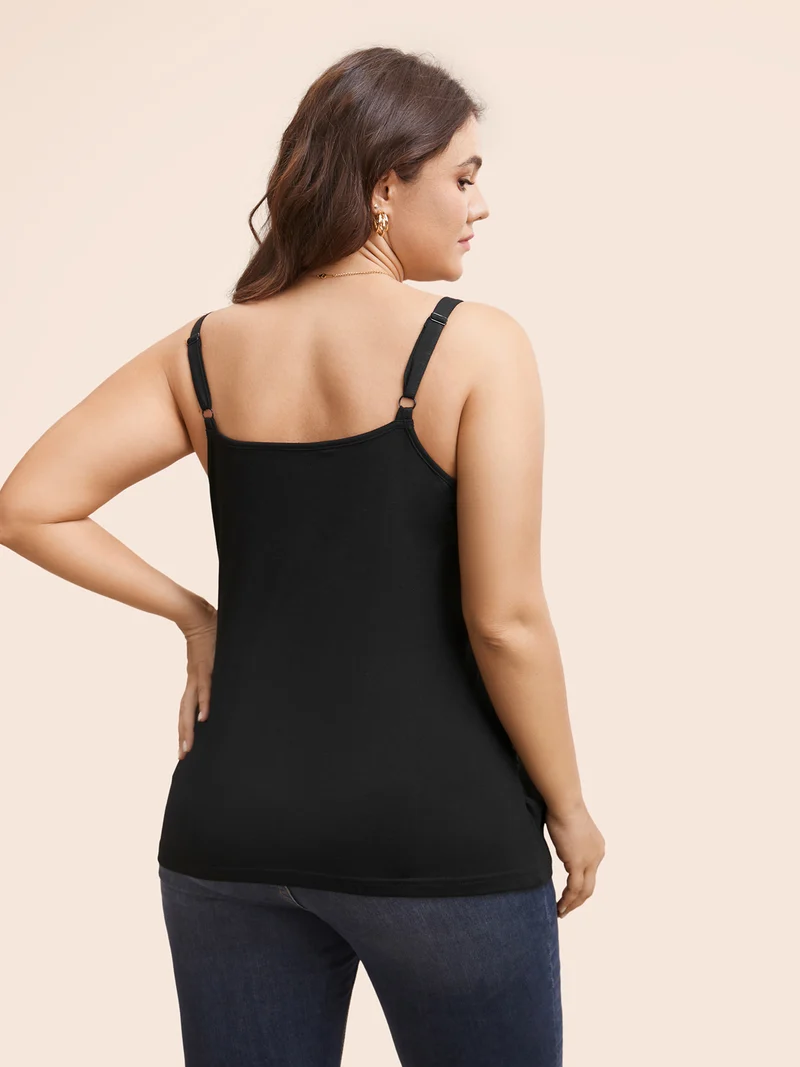 Deep V Neck Twist Gathered Cami Top