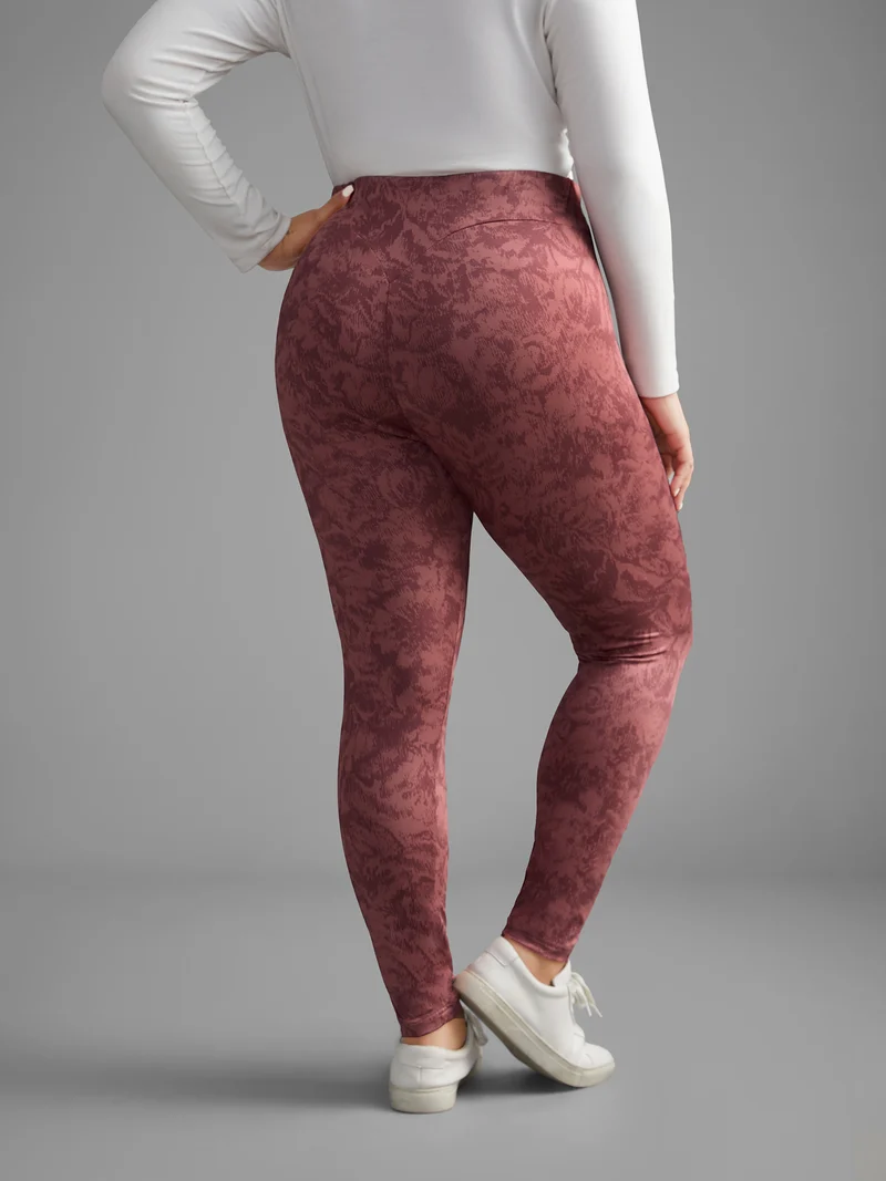Textured Mid Rise Skinny Leggings