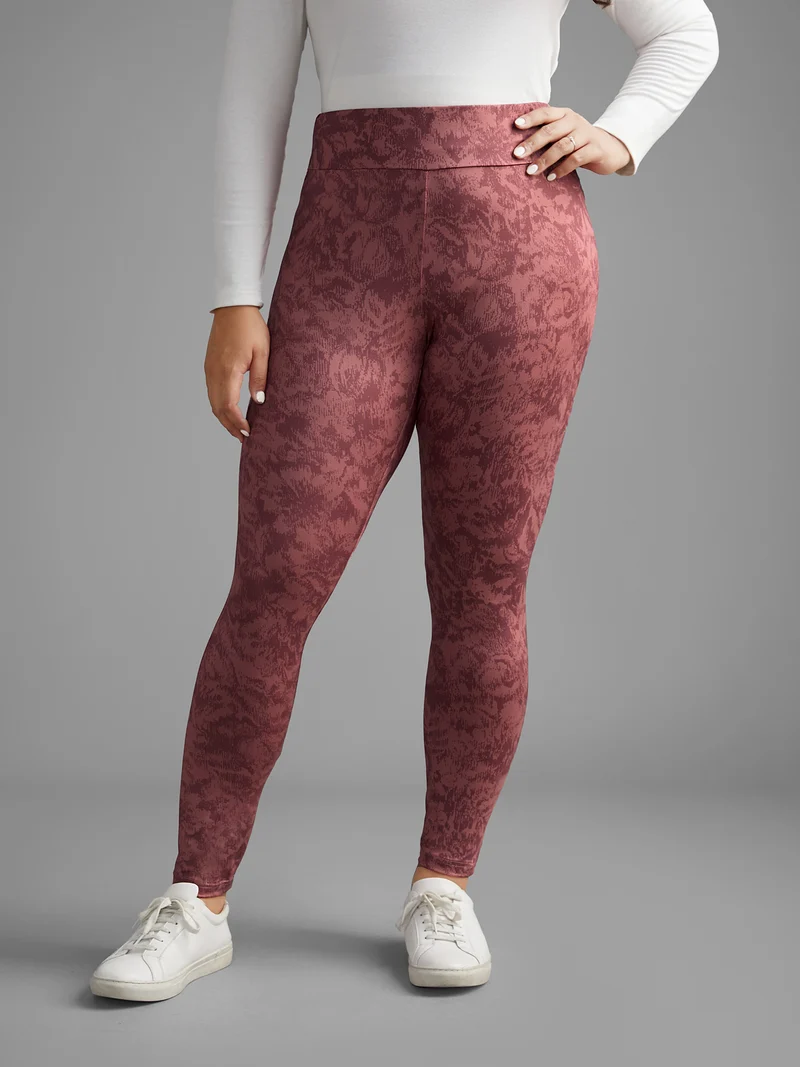 Textured Mid Rise Skinny Leggings
