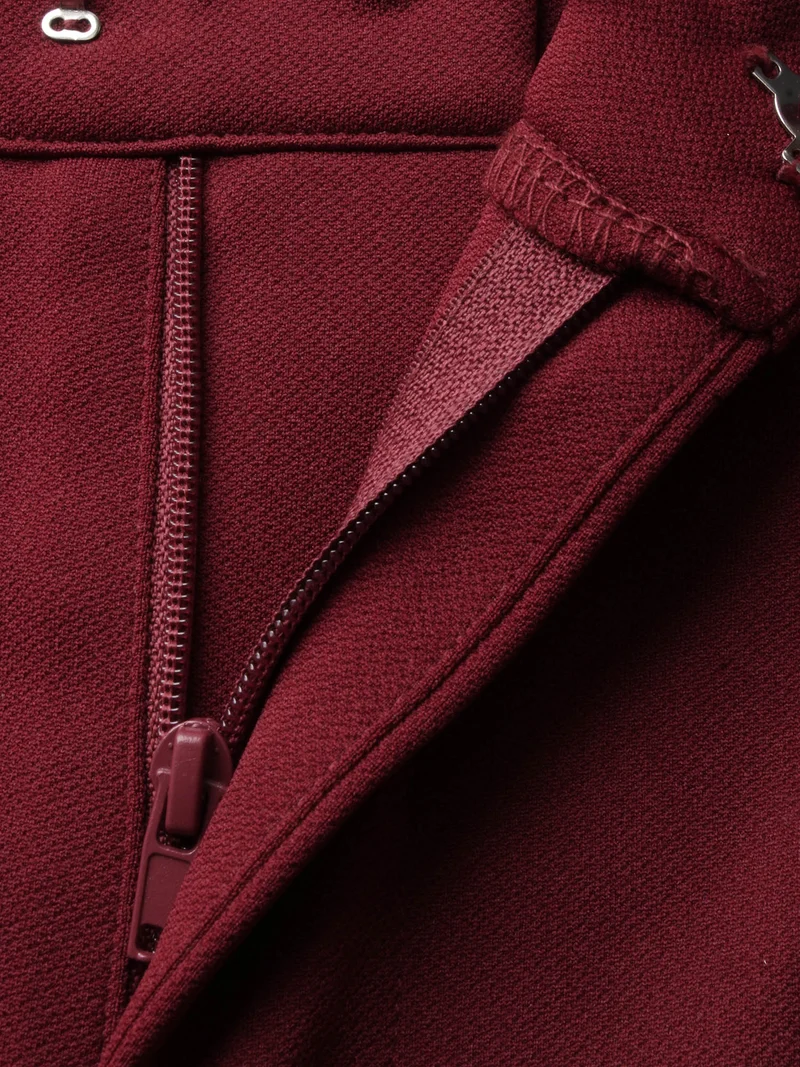 Mid Rise Buckle Detail Bootcut Pants