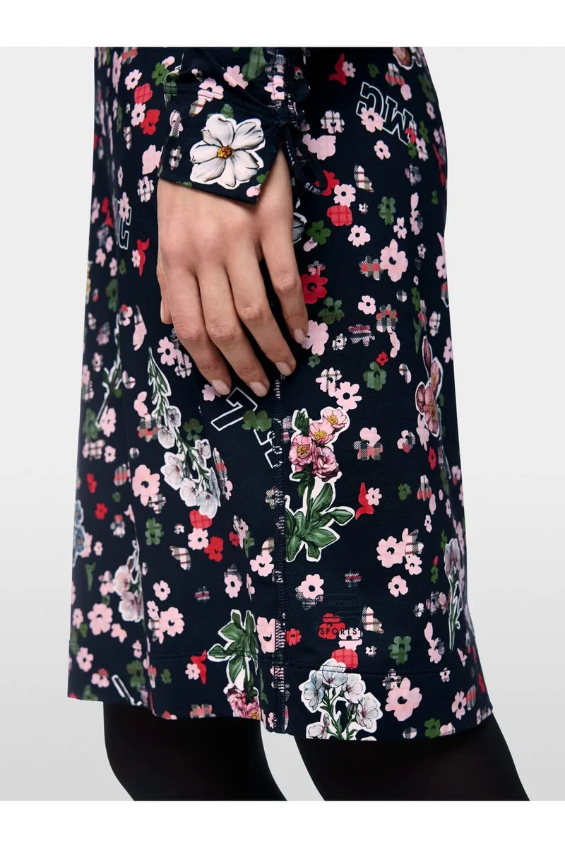Robe à col roulé imprimé fleuri