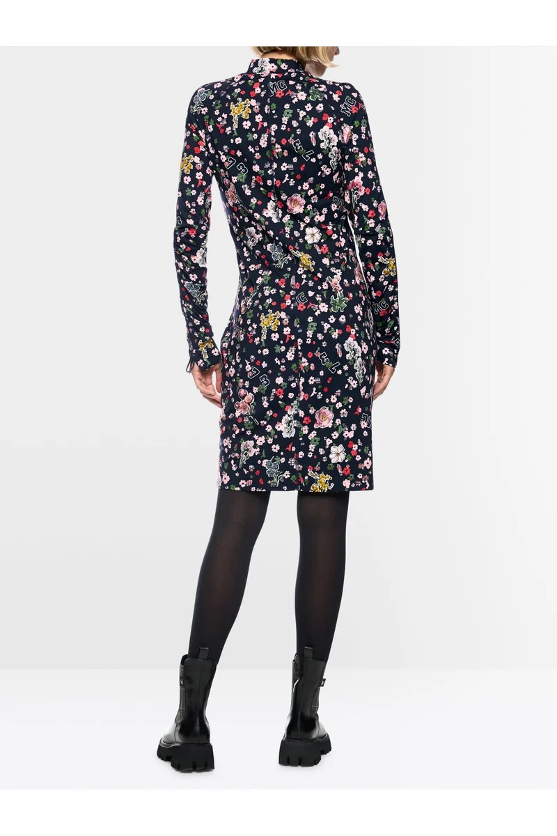 Robe à col roulé imprimé fleuri