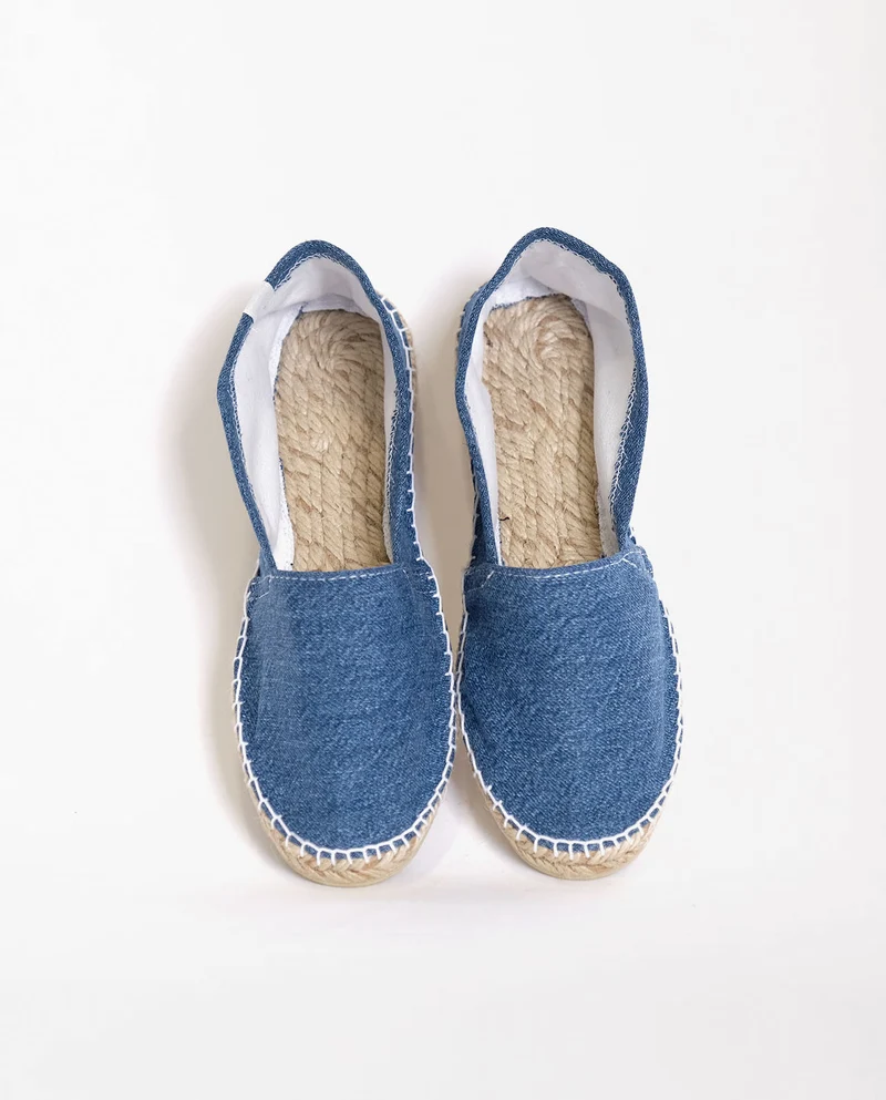 Espadrilles en jean upcyclé