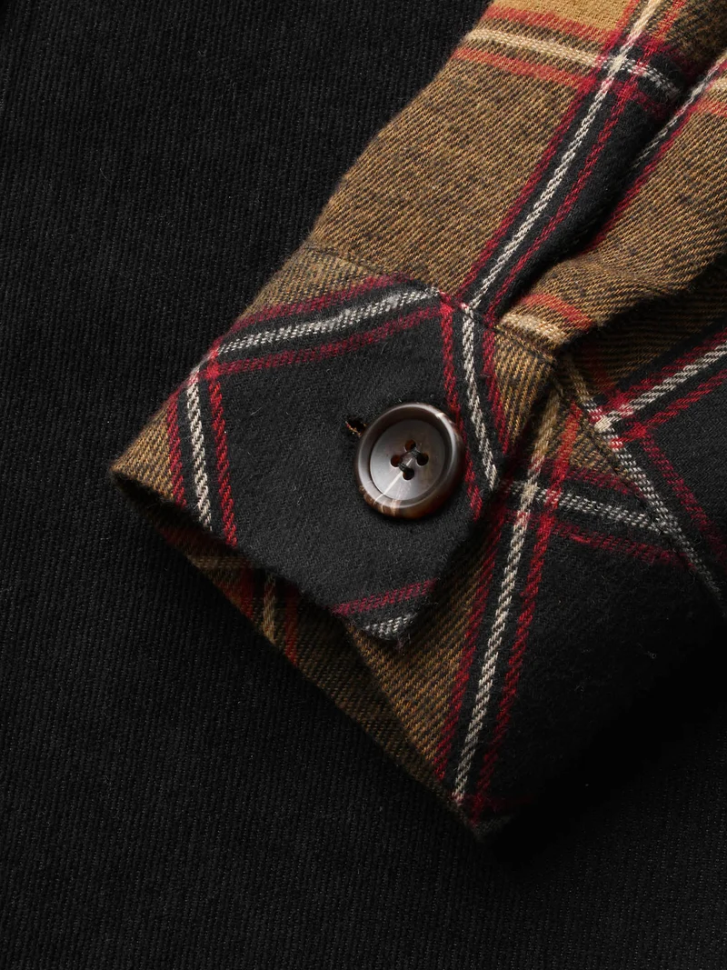Plaid Patchwork Patched Pocket Jacket