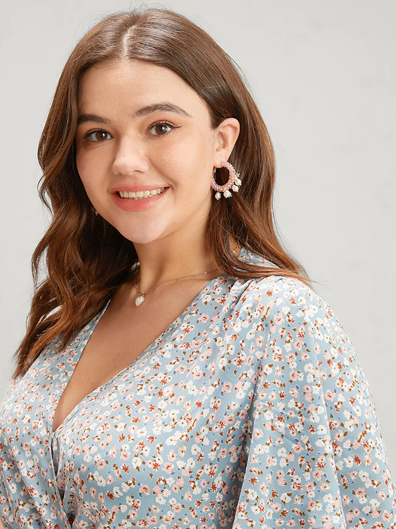 Color Beaded Decor Hoop Earrings