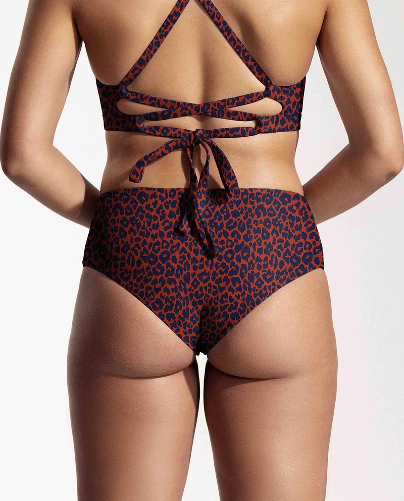Bas de maillot taille haute recyclé