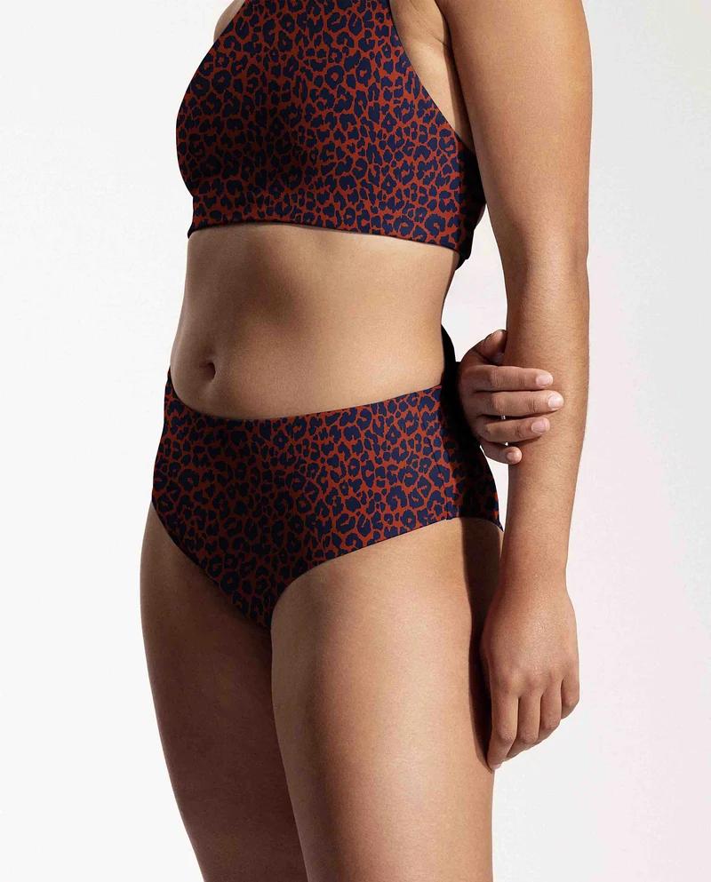 Bas de maillot taille haute recyclé