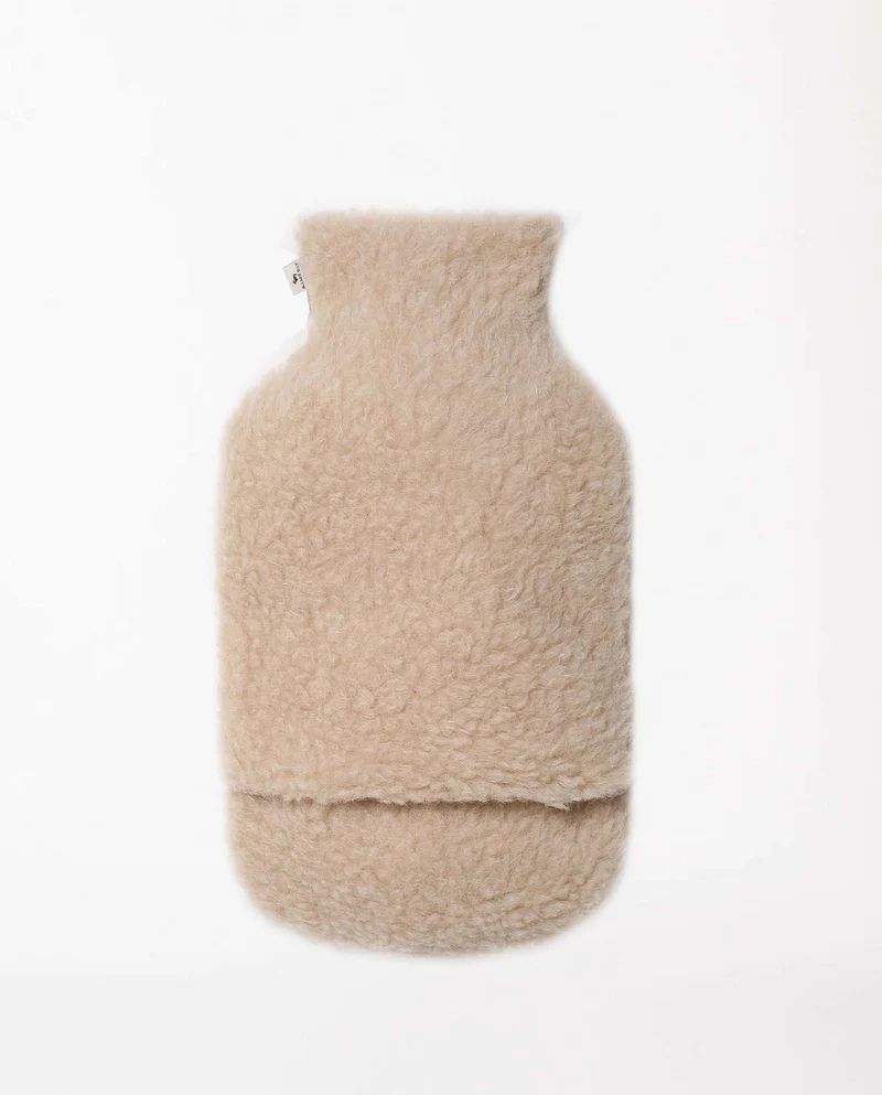 Housse bouillotte en laine de mouton