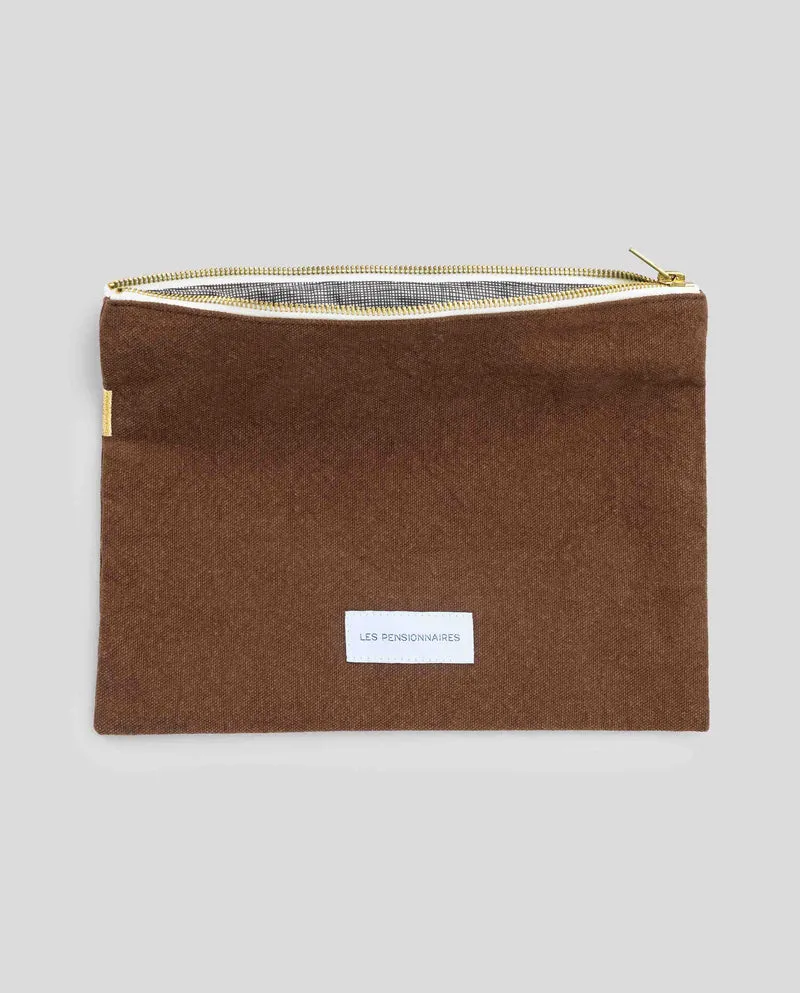 Pochette zippée en coton bio