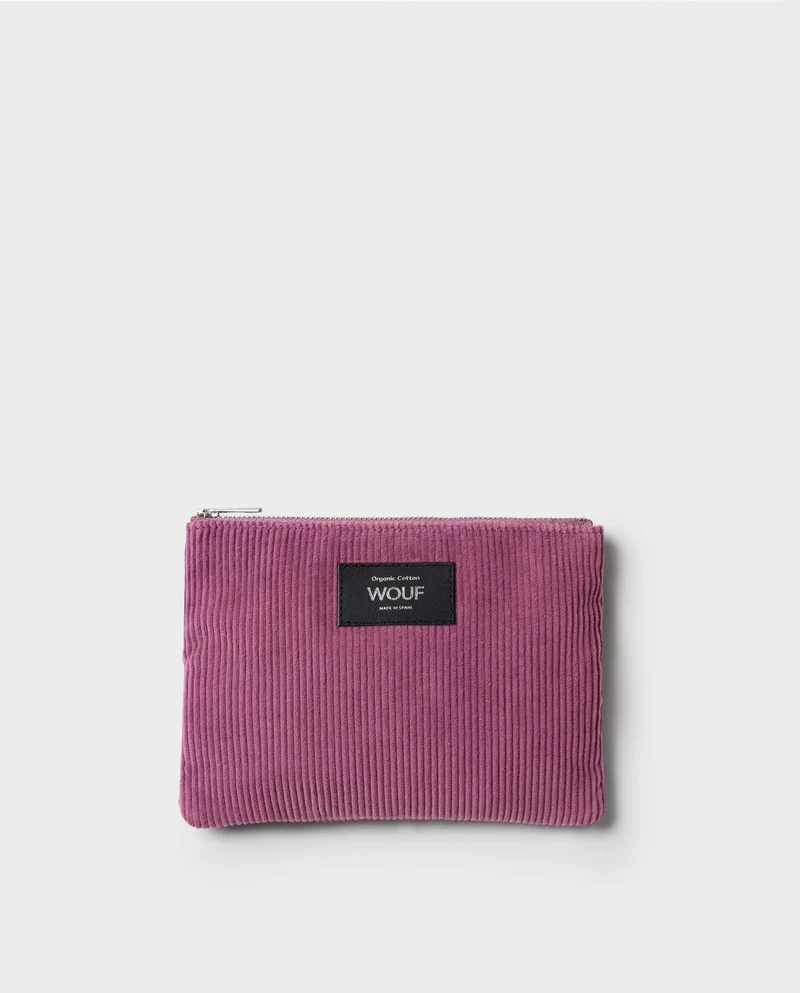 Pochette velours en coton bio