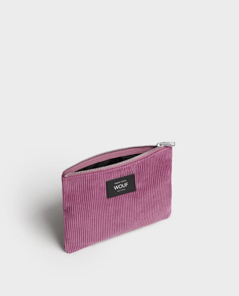 Pochette velours en coton bio