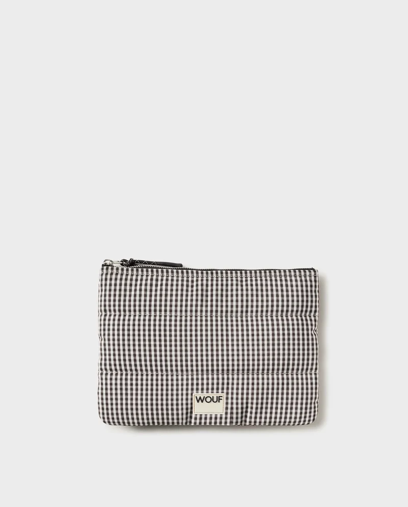 Pochette à carreaux recyclée