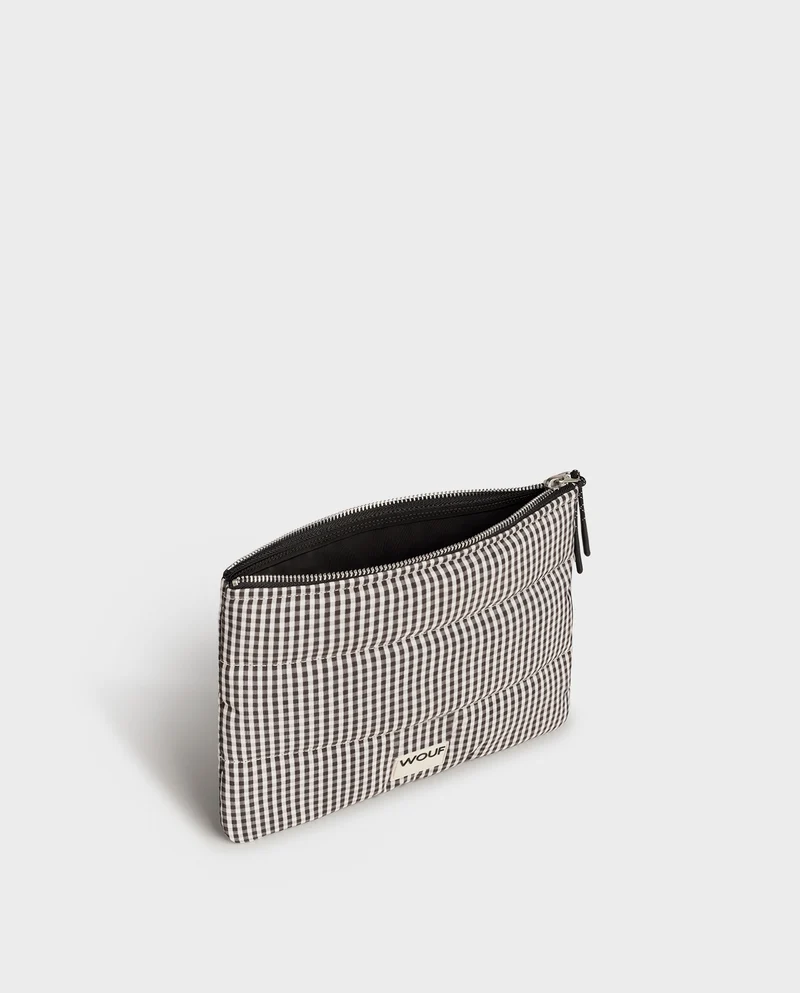 Pochette à carreaux recyclée