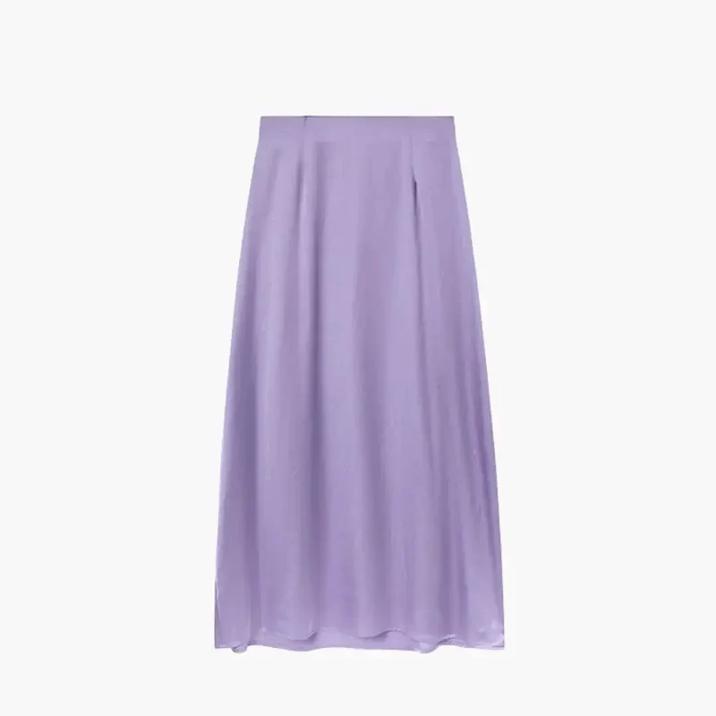 Women's Satin Maxi Skirt | High-Waisted Elegant Floor-Length Dress