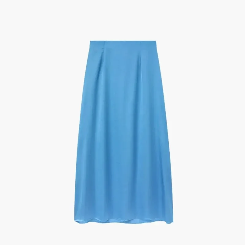 Women's Satin Maxi Skirt | High-Waisted Elegant Floor-Length Dress