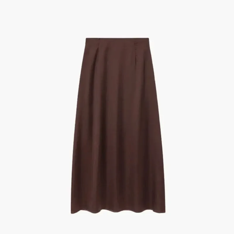 Women's Satin Maxi Skirt | High-Waisted Elegant Floor-Length Dress
