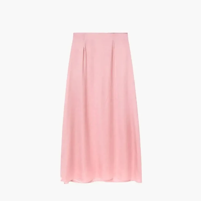 Women's Satin Maxi Skirt | High-Waisted Elegant Floor-Length Dress