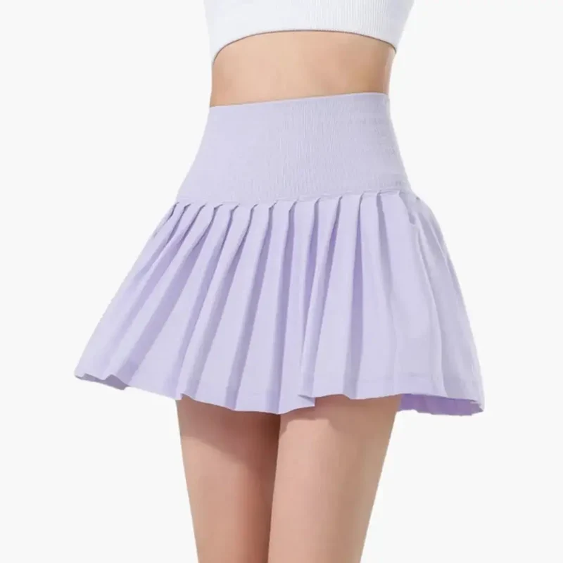 Women's Plain Woven Midi Skirt | Structured High Waist Pleated Design