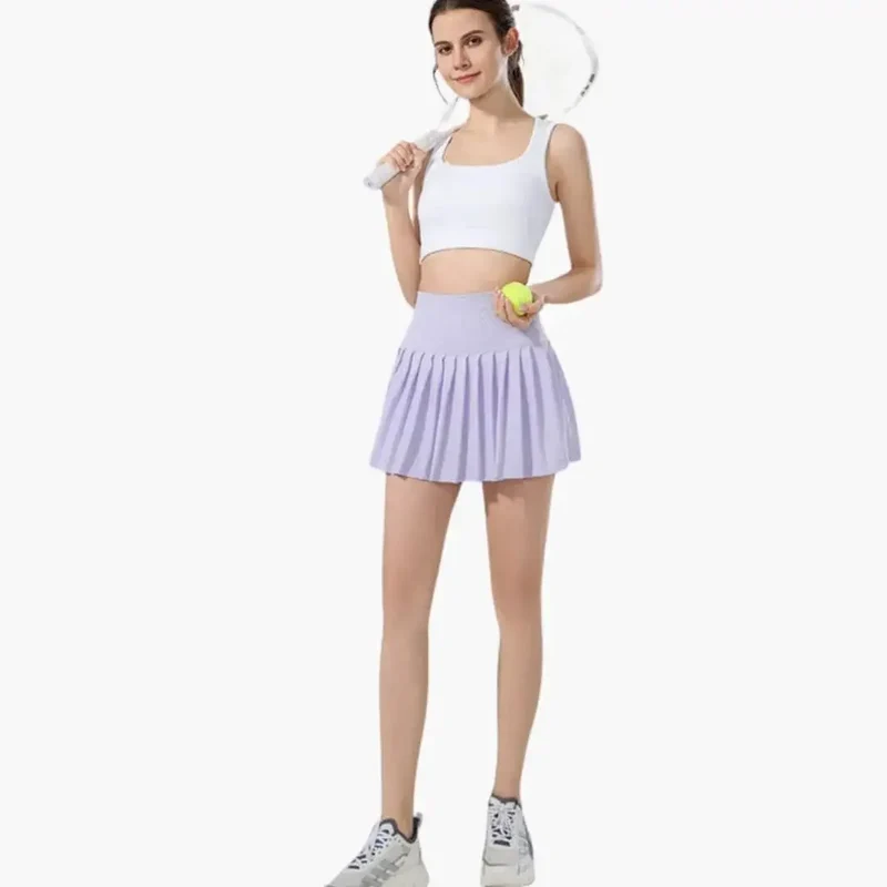 Women's Plain Woven Midi Skirt | Structured High Waist Pleated Design
