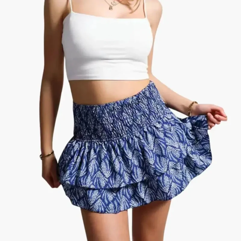 Women's Plain Woven Midi Skirt | Comfortable Elastic Waist Black Dress