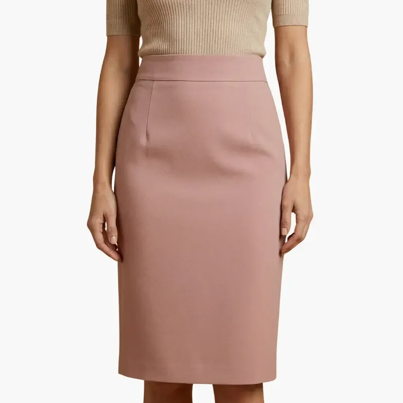 Women's Woven Midi Skirt | Flared Hemline with Pockets | Comfortable Casual Piece
