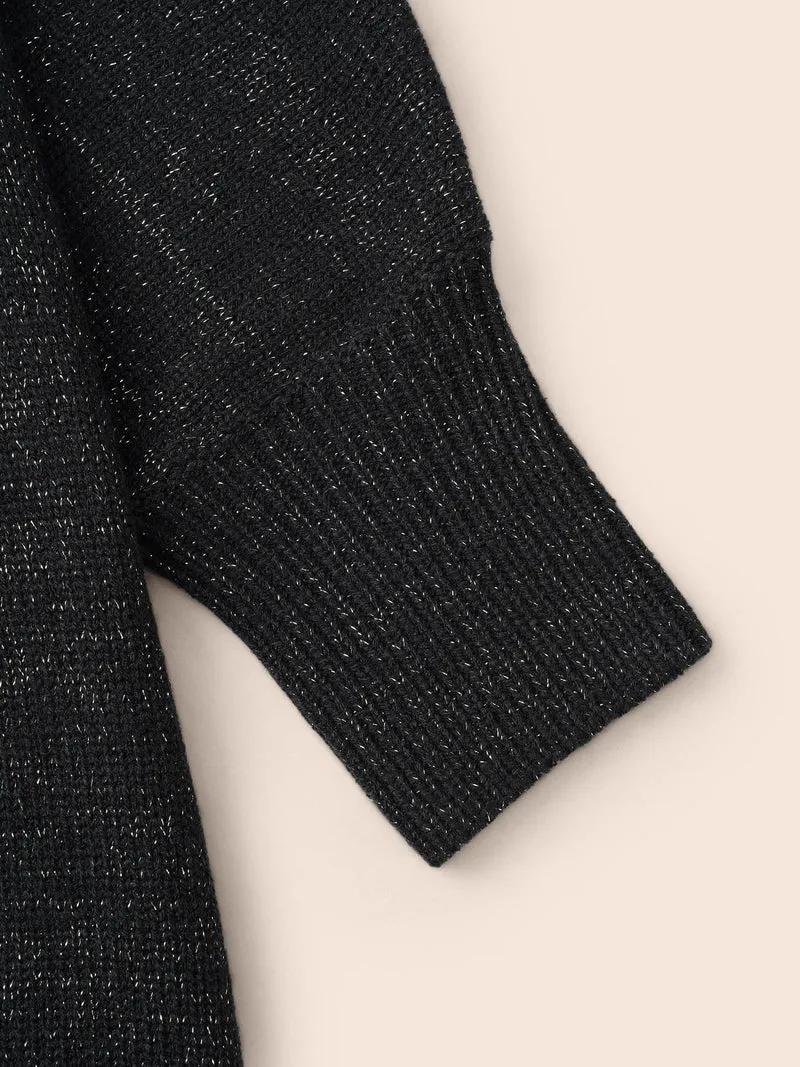 Kimono Collar Luxe Dolman Sleeve Cardigan