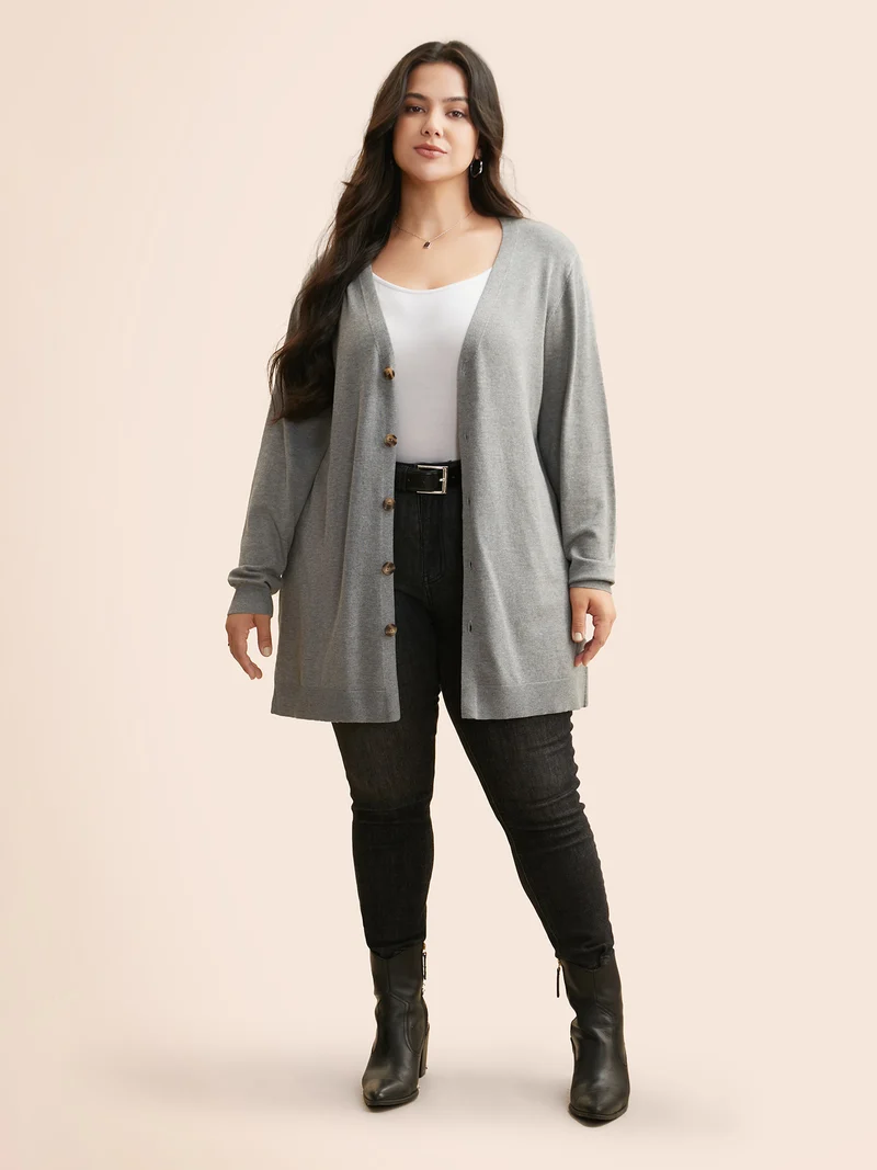 Supersoft Essentials Plain Kimono Collar Cardigan