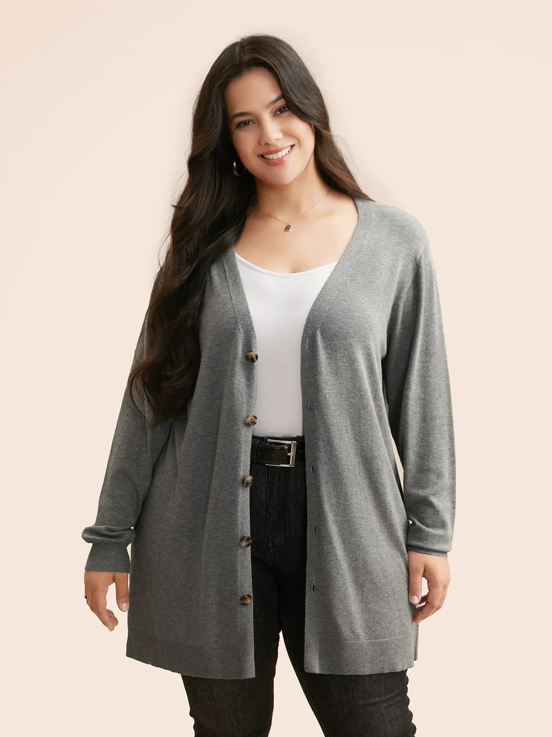 Supersoft Essentials Plain Kimono Collar Cardigan