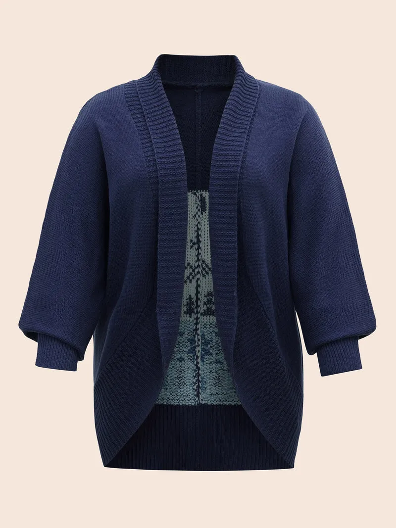 Winter Wonderland Shawl Collar Open Cardigan