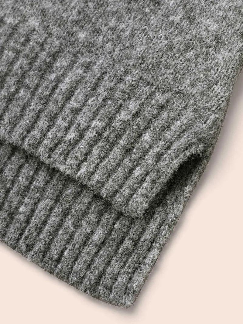 Airy Cozy V Neck Drop Shoulder Pullover