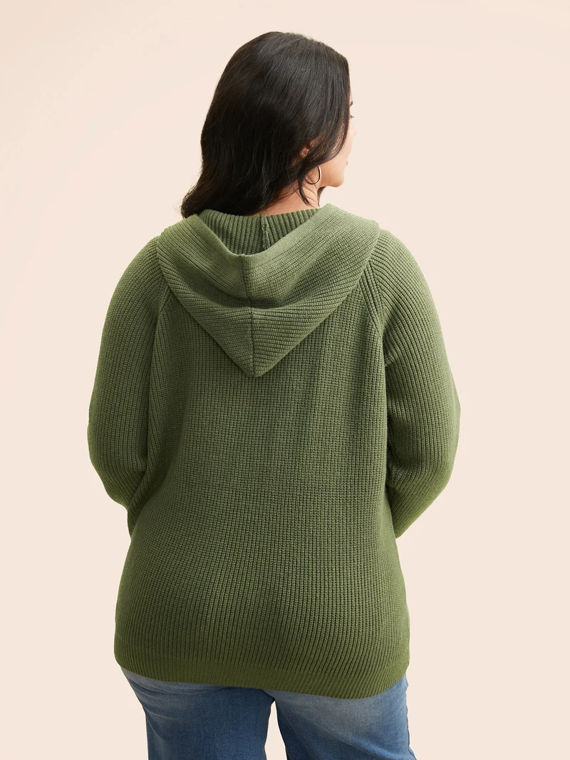 Supersoft Essentials Plain Textured Hooded Pullover
