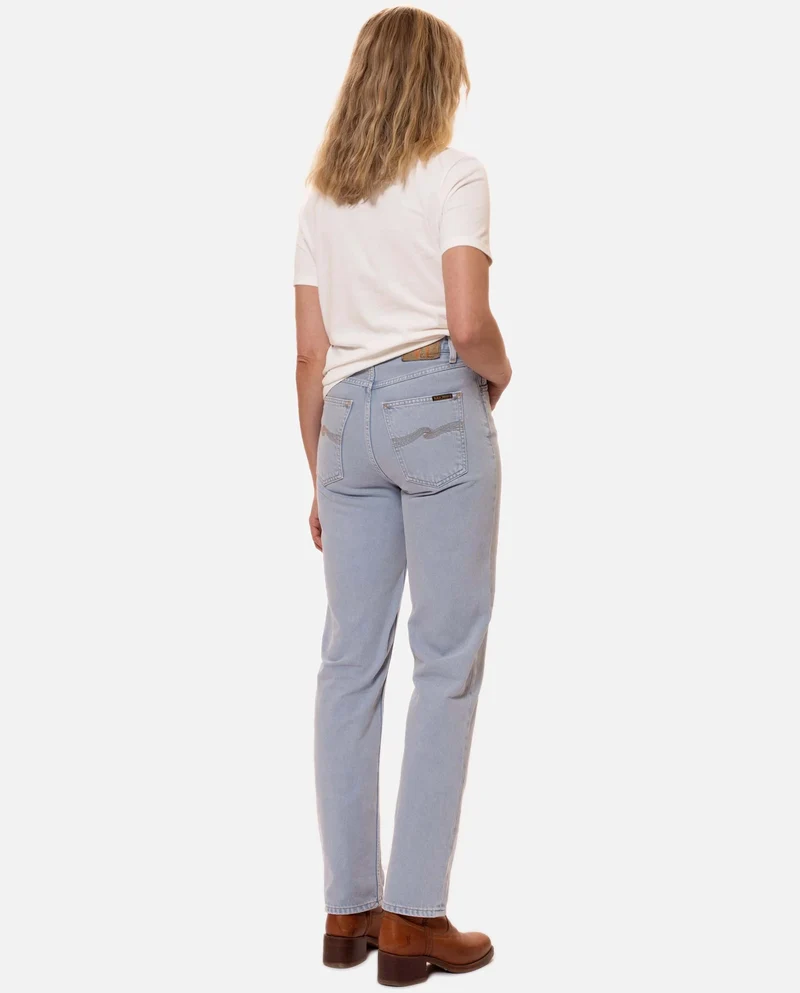 Jean droit en coton bio Lofty Lo Purple Mist