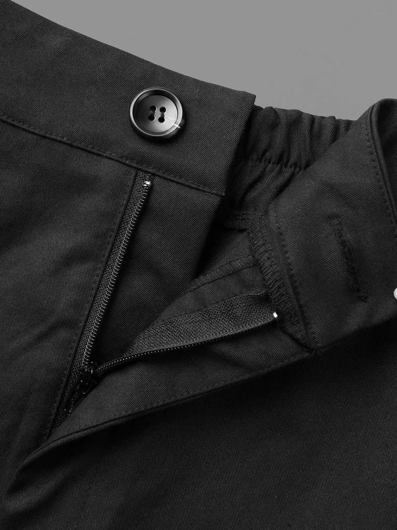 Solid Button Up Slightly Stretchy Skirt