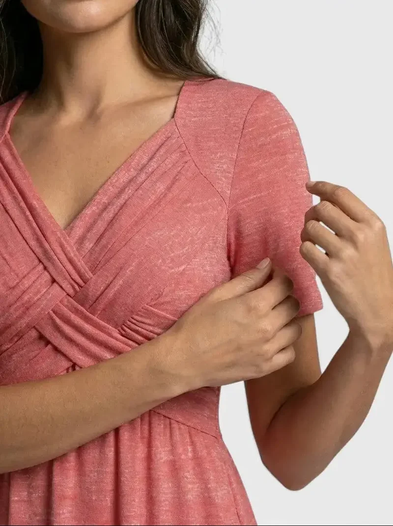 Women's Soft A-Line Midi Dress | Elegant Tummy Control Cocktail Wear