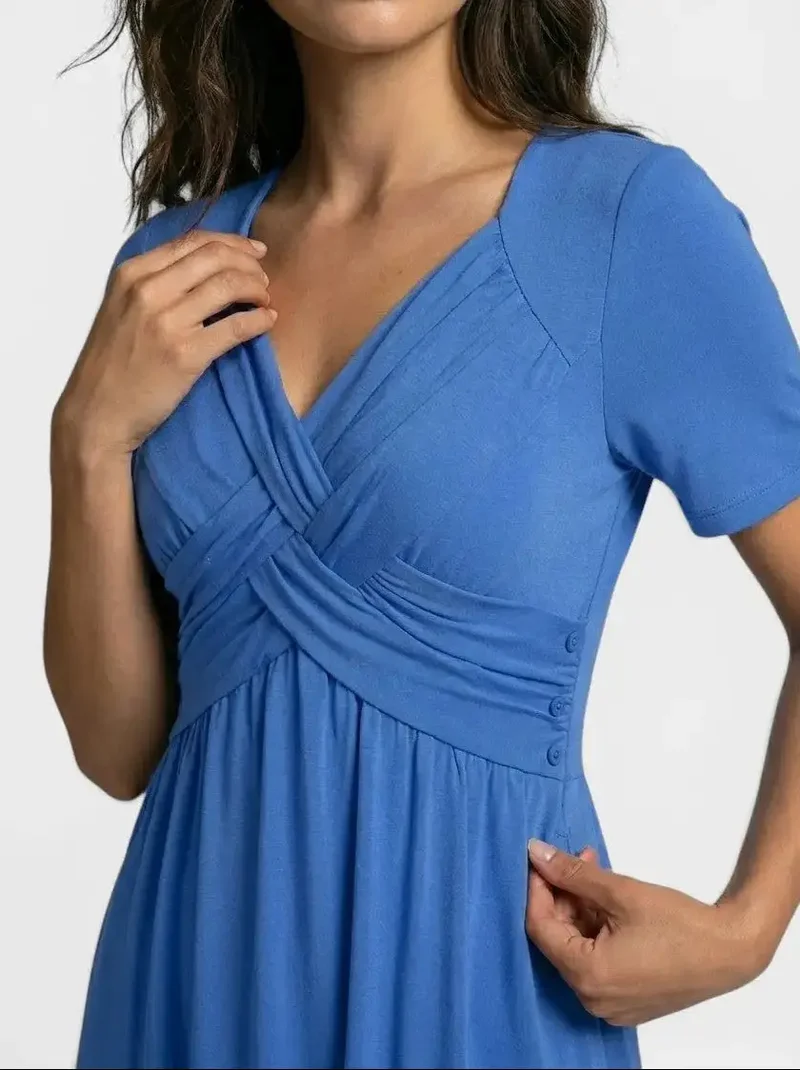 Women's Soft A-Line Midi Dress | Elegant Tummy Control Cocktail Wear