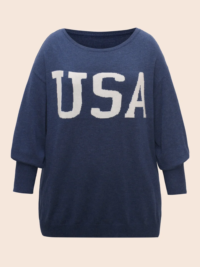 Supersoft Essentials USA Boat Neck Pullover