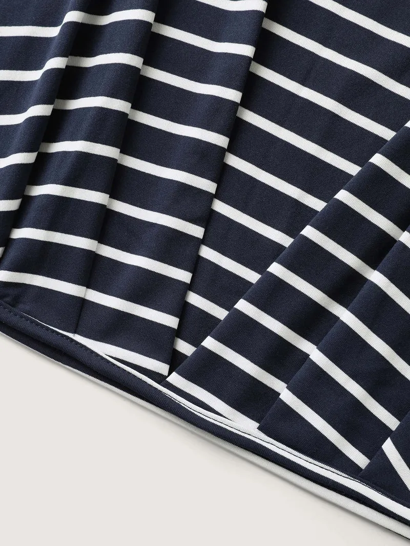 Striped Relaxed Fit Round Neck T-Shirt