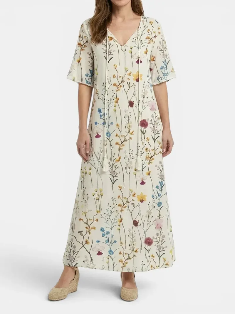 Women's Light Airy Fabric Maxi Dress | Flattering Bohemian Summer Dress