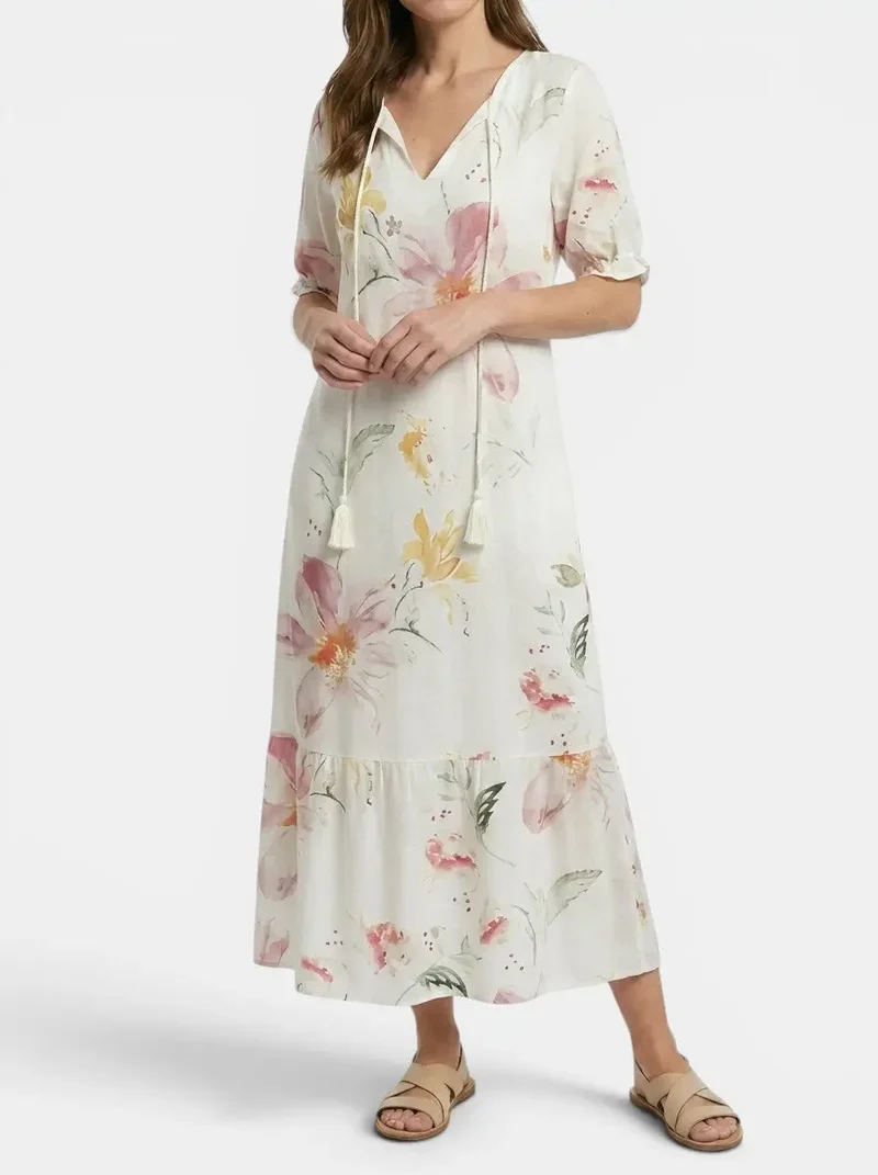 Women's Light Airy Fabric Maxi Dress | Flattering Bohemian Summer Dress