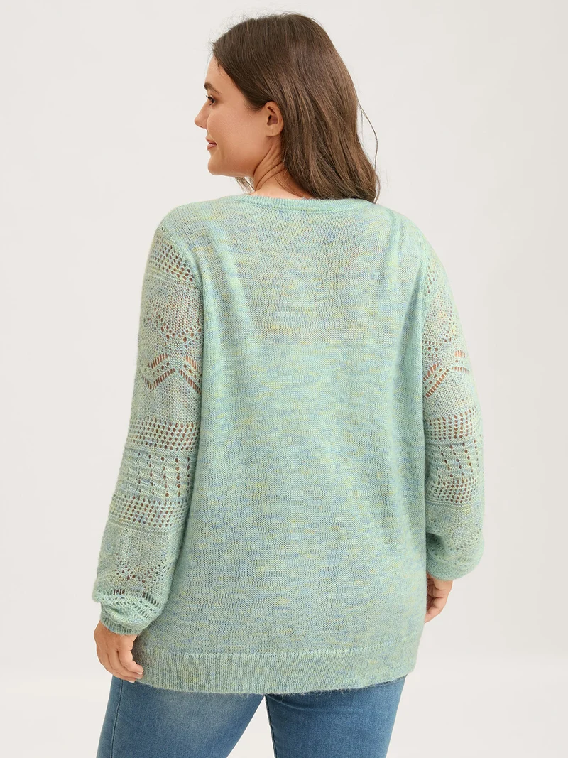 Textured Heather Button Front Knit Cardigan