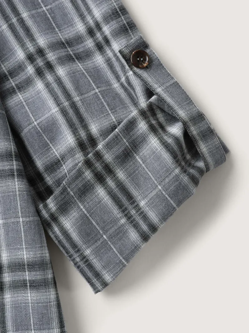 Plaid Print Button Down Shirt